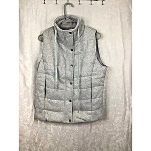 Ofenbuy Womens Lightweight Quilted Vest, Casual Button Jacket, Grey XLarge